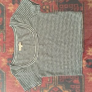 New Madewell Westville Crop Tee deep coal stripe XXS